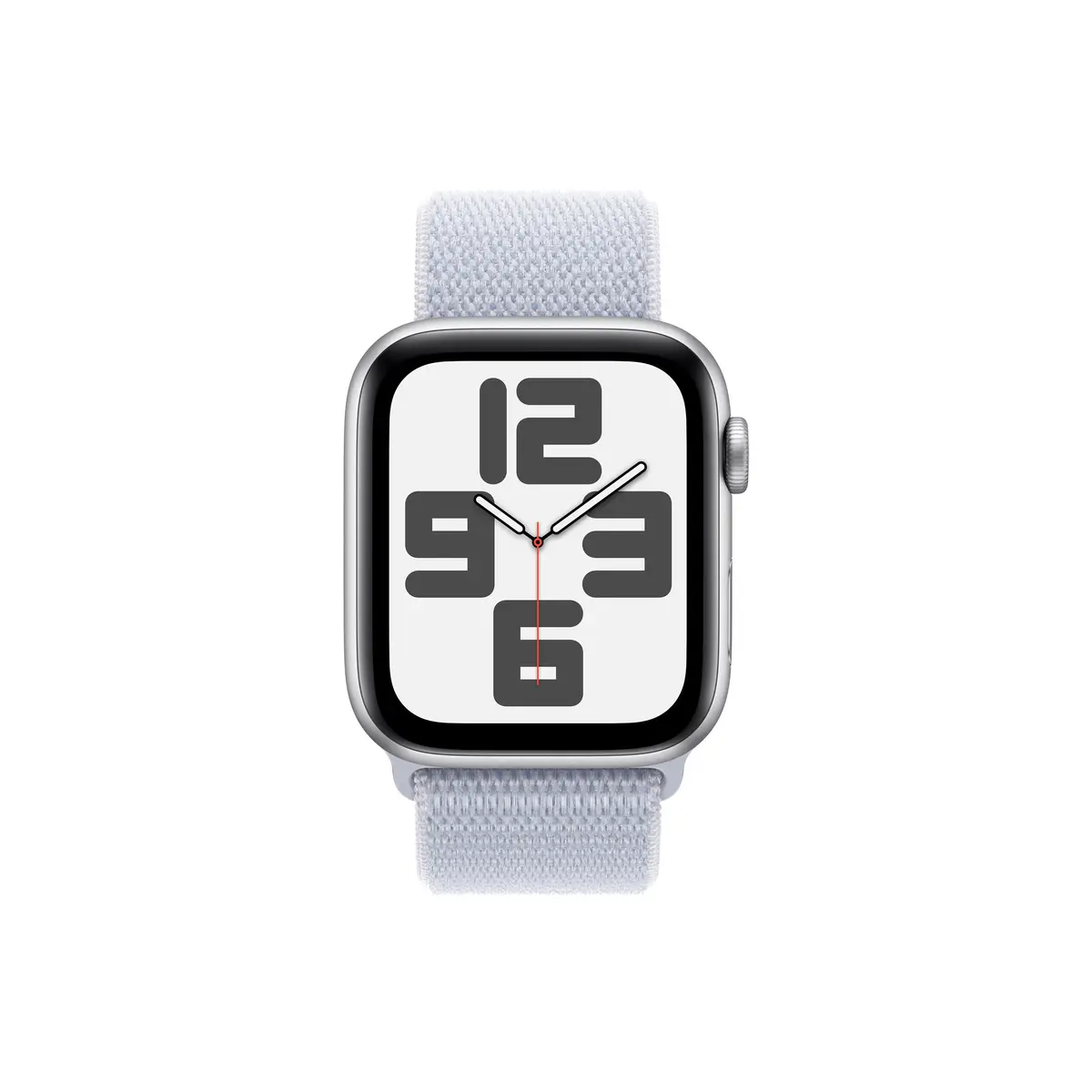 Apple Watch SE GPS + Cellular 44mm Silver Aluminium Case with Blue Cloud Sport Loop