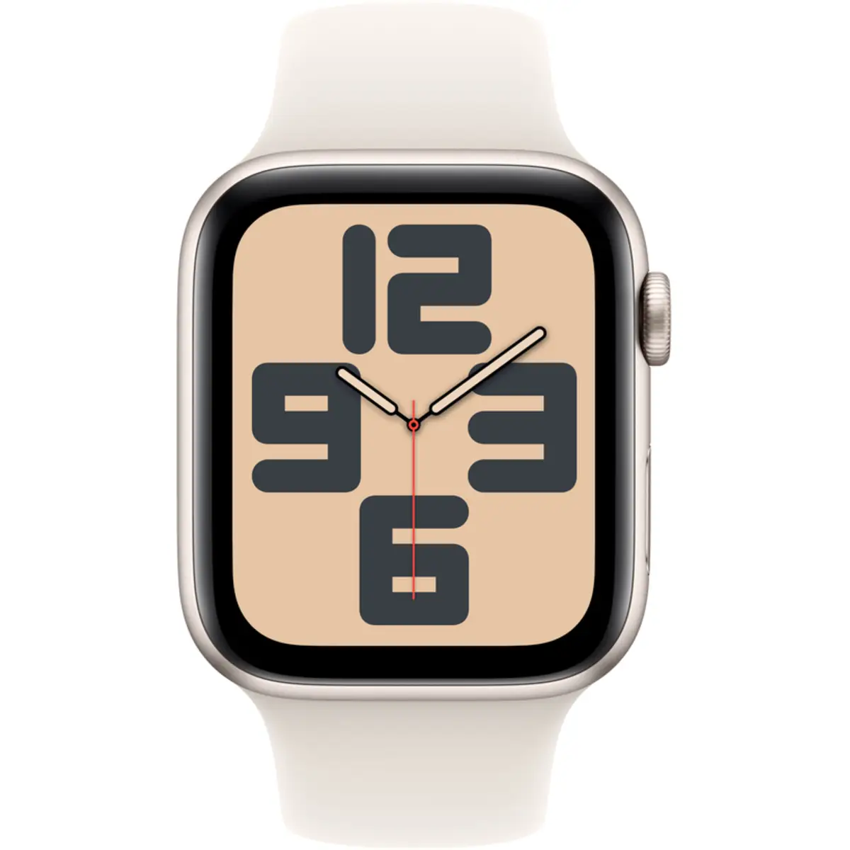 Apple Watch SE GPS + Cellular 44mm Starlight Aluminium Case with Starlight Sport Band, S/M