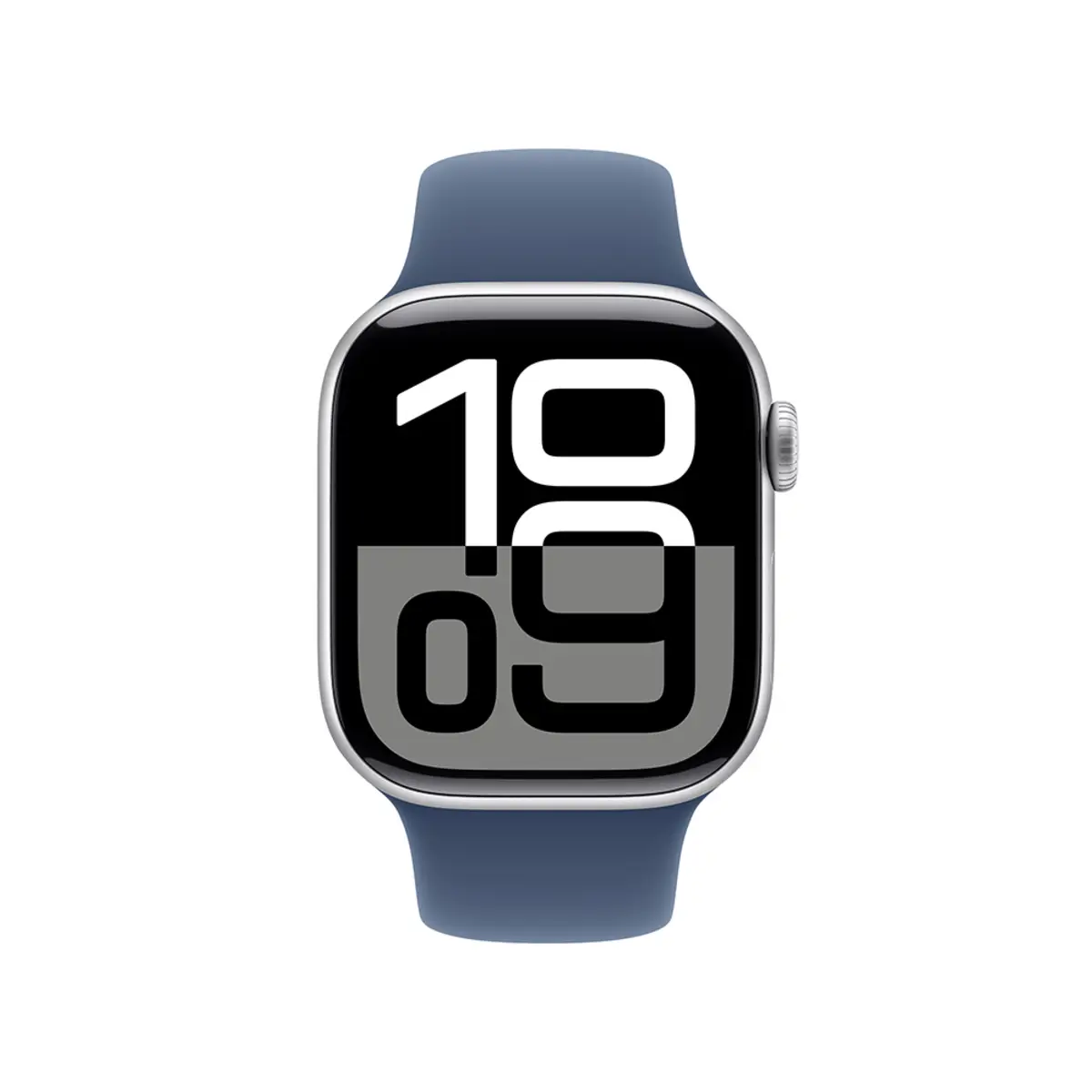 Apple Watch Series 10 GPS 42mm Silver Aluminium Case with Denim Sport Band, M/L