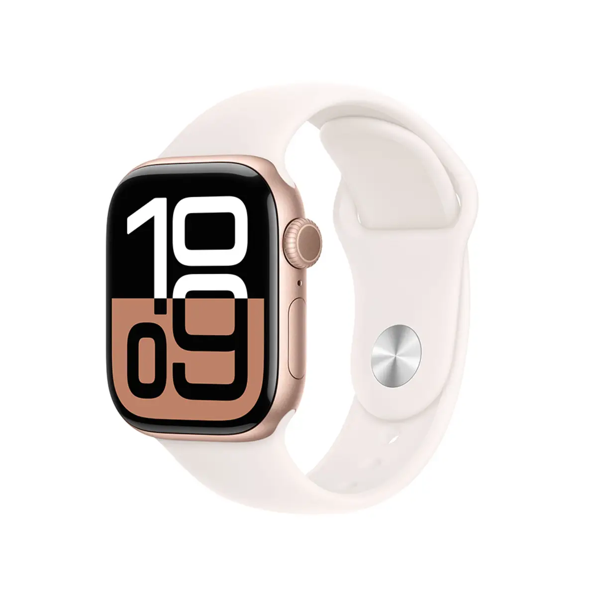Apple Watch Series 10 GPS 42mm Rose Gold Aluminium Case with Light Blush Sport Band, S/M