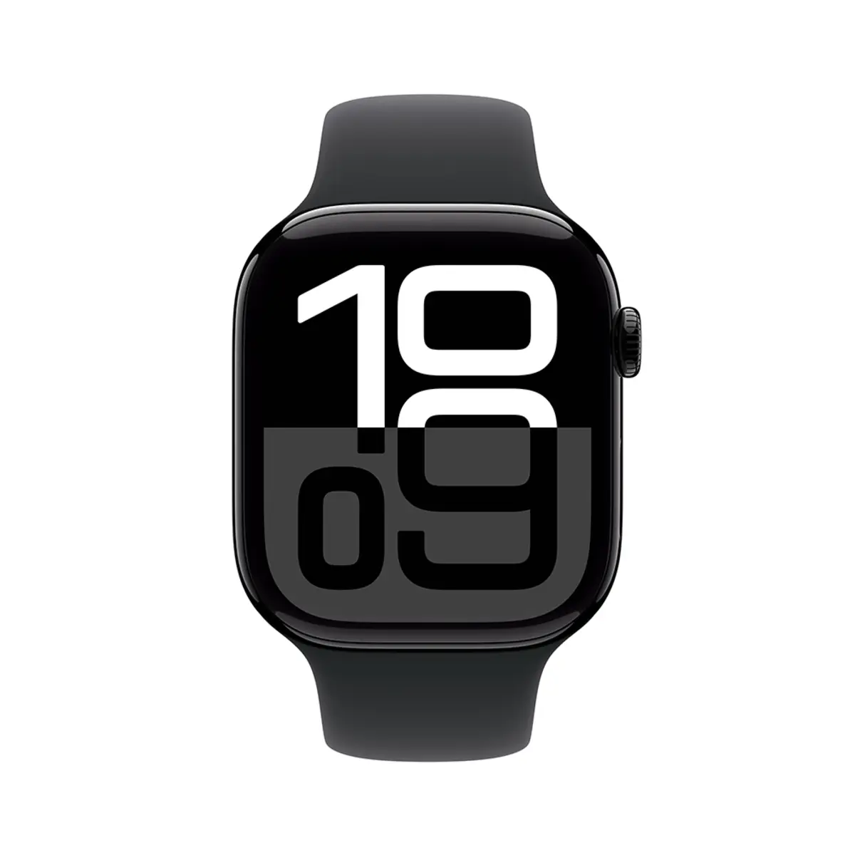 Apple Watch Series 10 GPS + Cellular 46mm Jet Black Aluminium Case with Black Sport Band, S/M