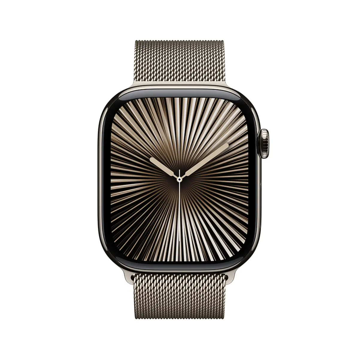 Apple Watch Series 10 GPS + Cellular 46mm Natural Titanium Case with Natural Milanese Loop, M/L