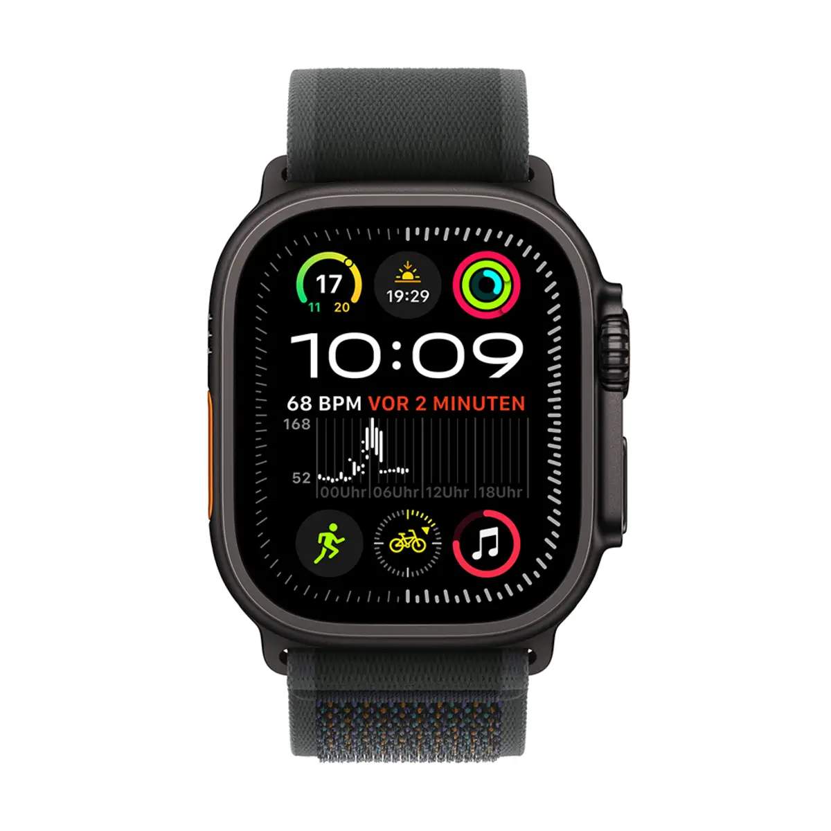 Apple Watch Ultra 2 GPS + Cellular 49mm Black Titanium Case with Black Trail Loop, M/L