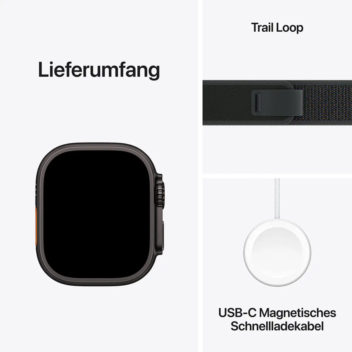 Apple Watch Ultra 2 GPS + Cellular 49mm Black Titanium Case with Black Trail Loop, M/L