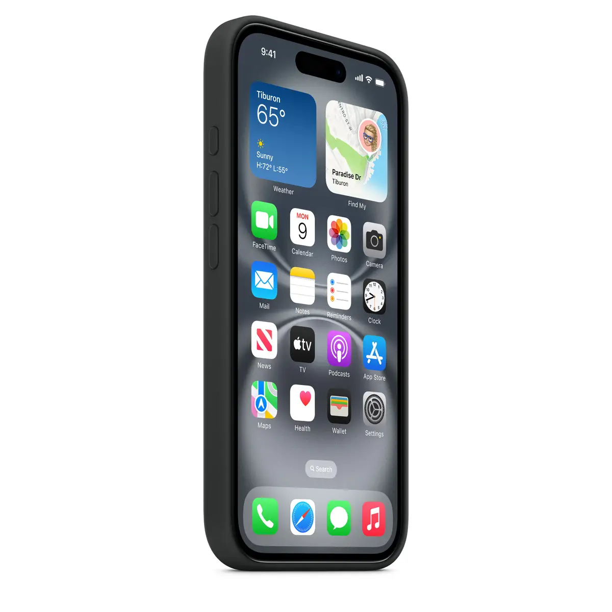 iPhone 16 Silicone Case with MagSafe, Black