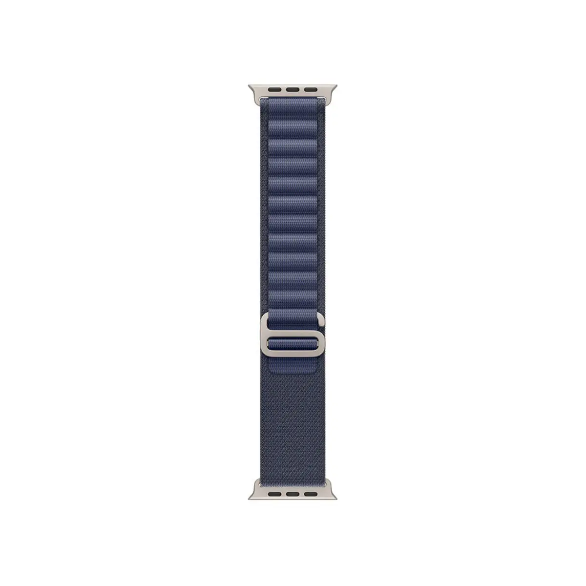 49mm Navy Alpine Loop - Medium, Natural Titanium Finish