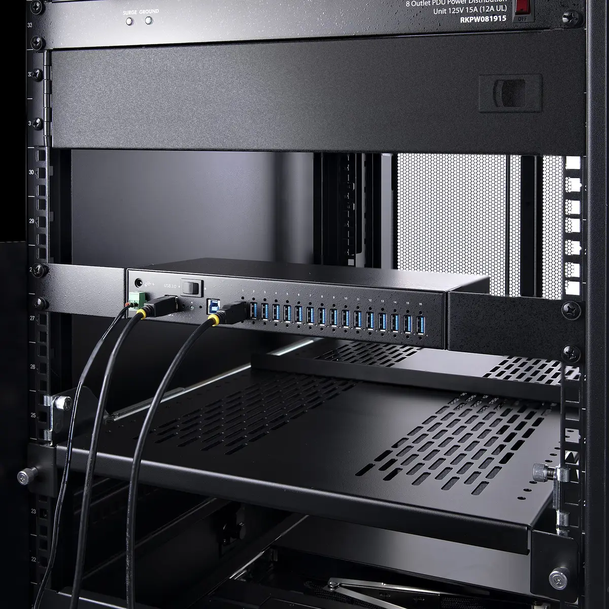 16-Port Industrie USB 3.0 Hub 5Gbit/s DIN/Aufputz/Rack Montage ESD-Schutz Terminal Block Stecker 120W Ladeleistung Robuster USB Verteiler Dual-Host USB Switch Heavy Duty USB Mehrfachstecker