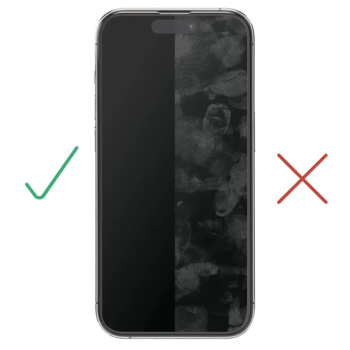Handy-Schutzglas "Super Hybrid" für Apple iPhone 16 Montagehilfe