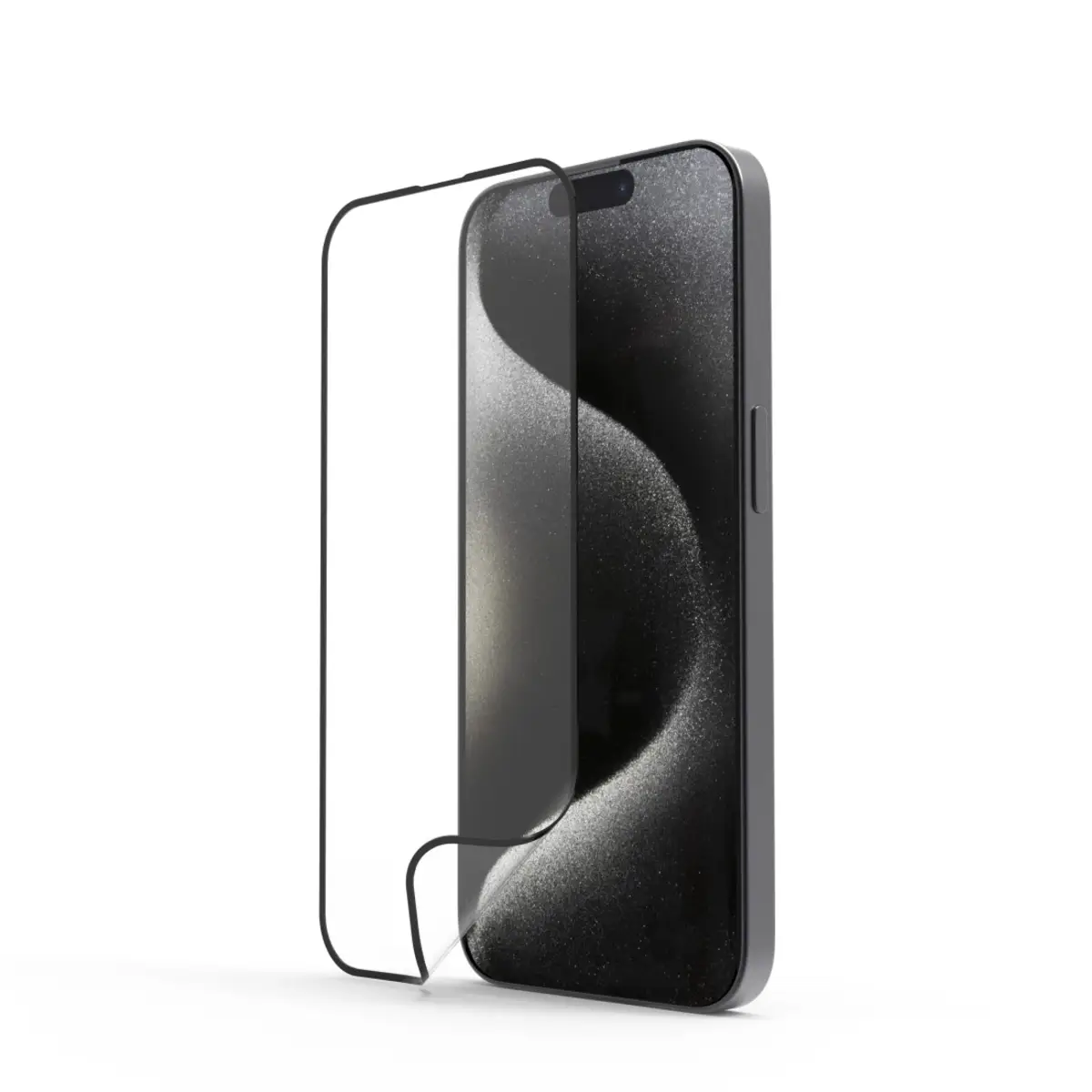 Handy-Schutzglas "Super Hybrid" für iPhone 16 Pro, Montagehilfe