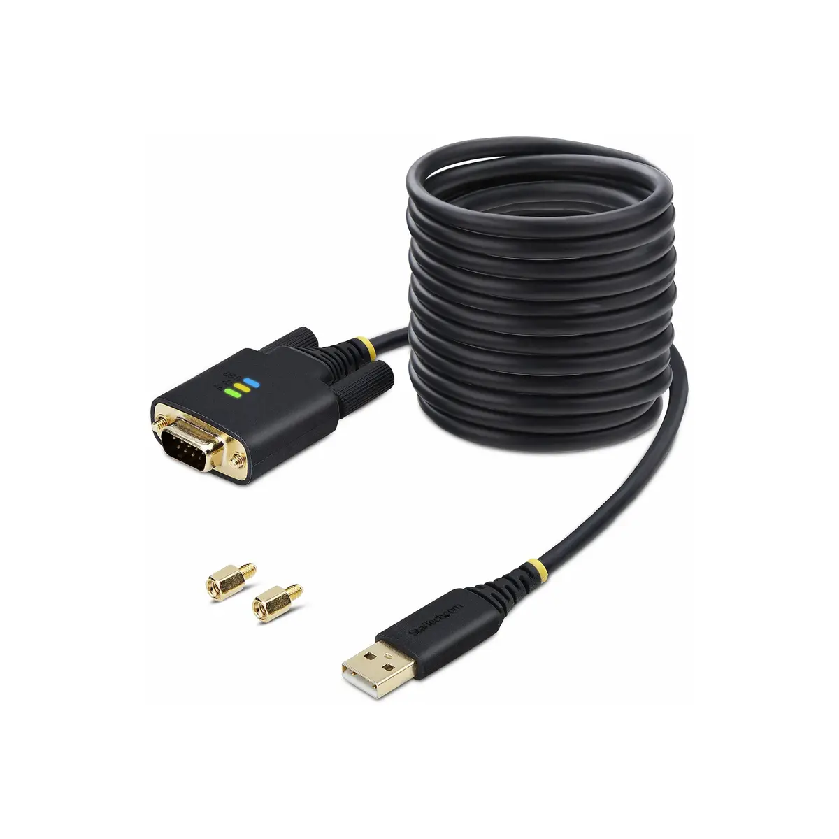 3m USB auf Seriell Adapter, COM-Retention, Wechselbare Schrauben/Muttern, USB-A zu DB9 Kabel, FTDI IC, USB auf RS232, ESD Schutz, Windows/macOS/Linux