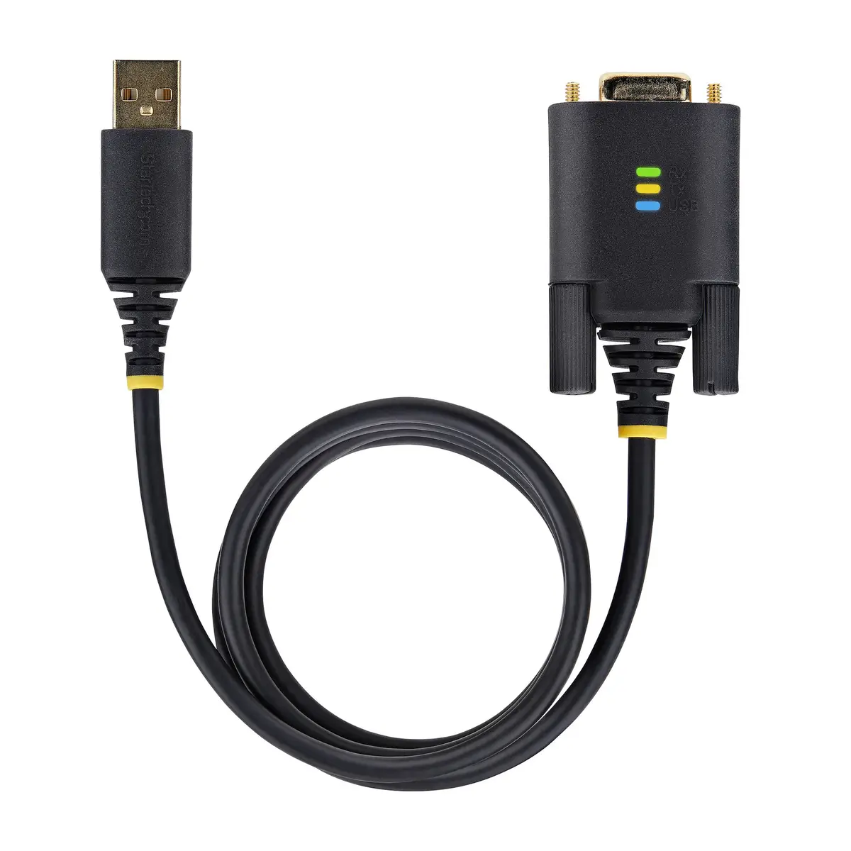 3m USB auf Seriell Adapter, COM-Retention, Wechselbare Schrauben/Muttern, USB-A zu DB9 Kabel, FTDI IC, USB auf RS232, ESD Schutz, Windows/macOS/Linux