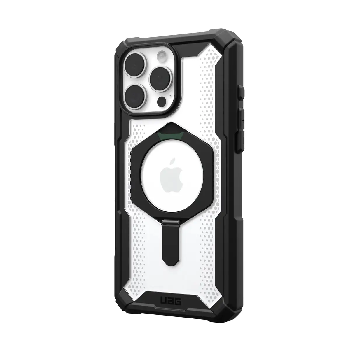 Urban Armor Gear Plasma XTE MagSafe Kickstand Handyhülle Apple iPhone 16 Pro Max schwarz/transparent