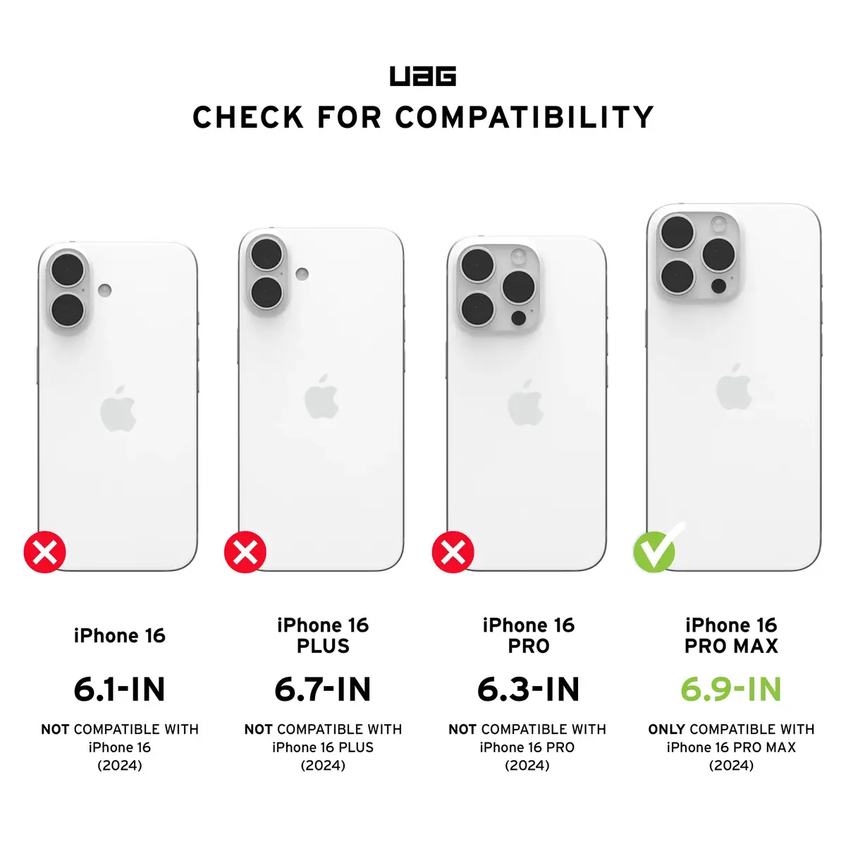 Urban Armor Gear Plasma XTE MagSafe Kickstand Handyhülle Apple iPhone 16 Pro Max schwarz/transparent