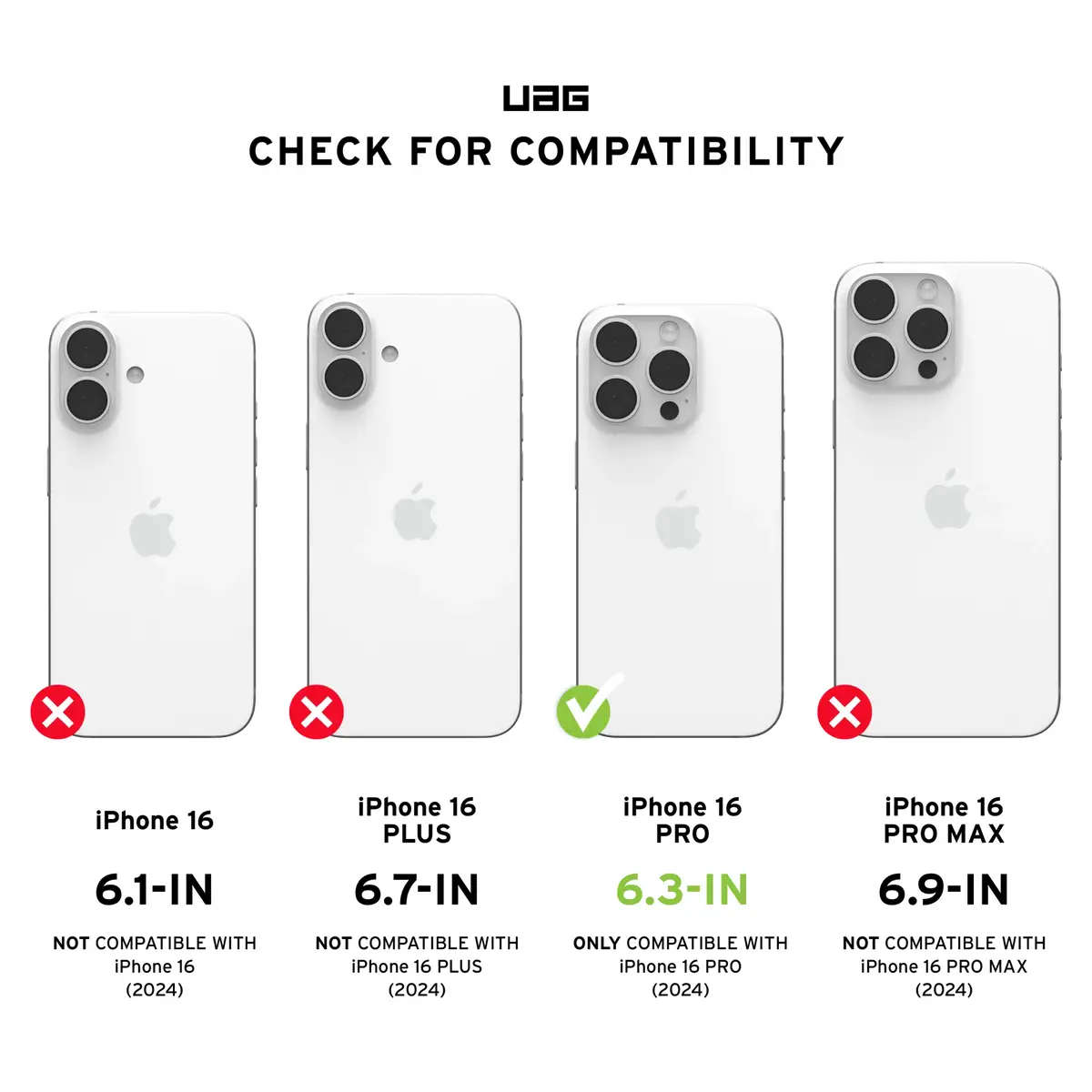 Urban Armor Gear Plasma XTE MagSafe Kickstand Handyhülle Apple iPhone 16 Pro schwarz/transparent
