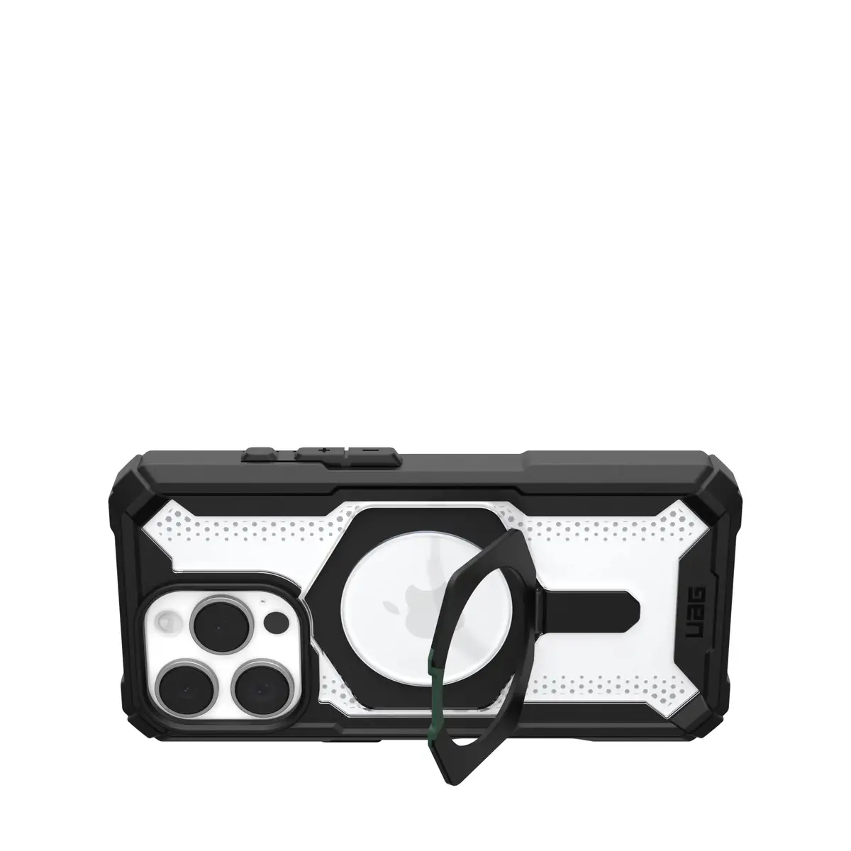 Urban Armor Gear Plasma XTE MagSafe Kickstand Handyhülle Apple iPhone 16 Pro schwarz/transparent