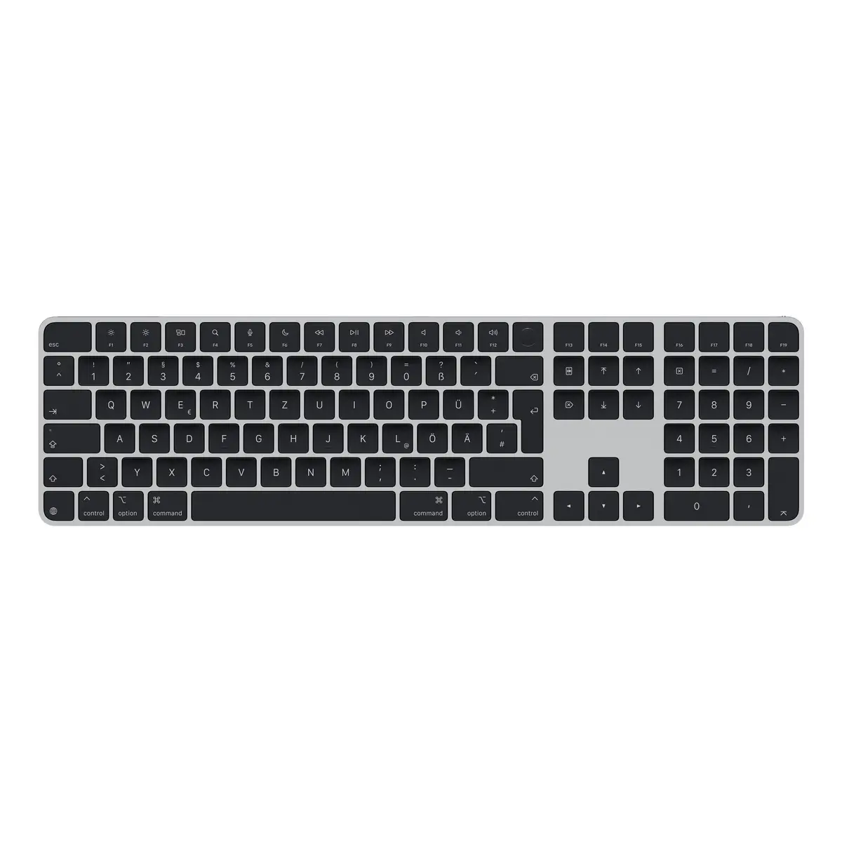 Magic Keyboard mit Touch ID und Ziffernblock für Mac Modelle mit Apple Chip - Schwarze Tasten - Deutsch