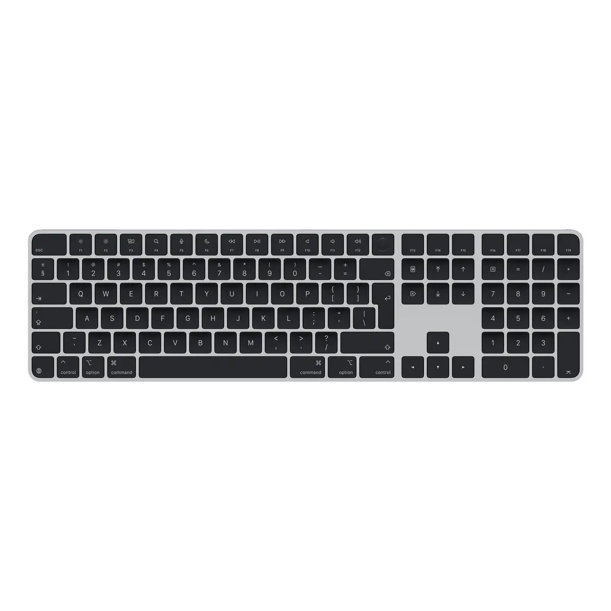 Magic Keyboard mit Touch ID und Ziffernblock für Mac Modelle mit Apple Chip - Schwarze Tasten - Englisch (International)
