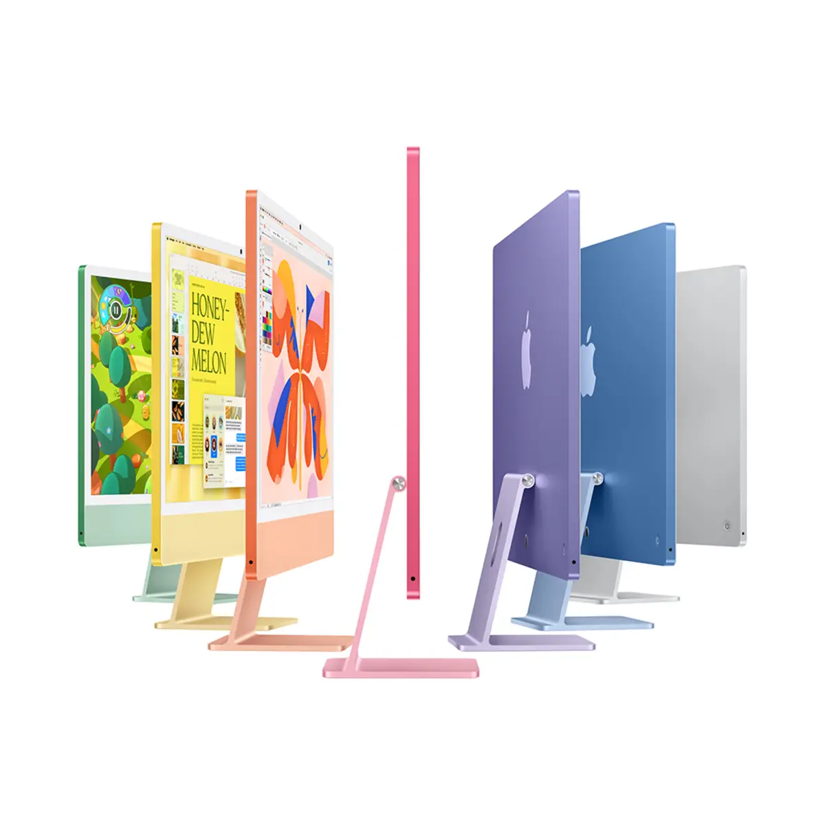 iMac grün mit Retina 4.5k Display Standardglas Apple M4 8C61cm (24") 16GB RAM 512GB SSD Magic Mouse 2 + Magic Keyboard Deutsch