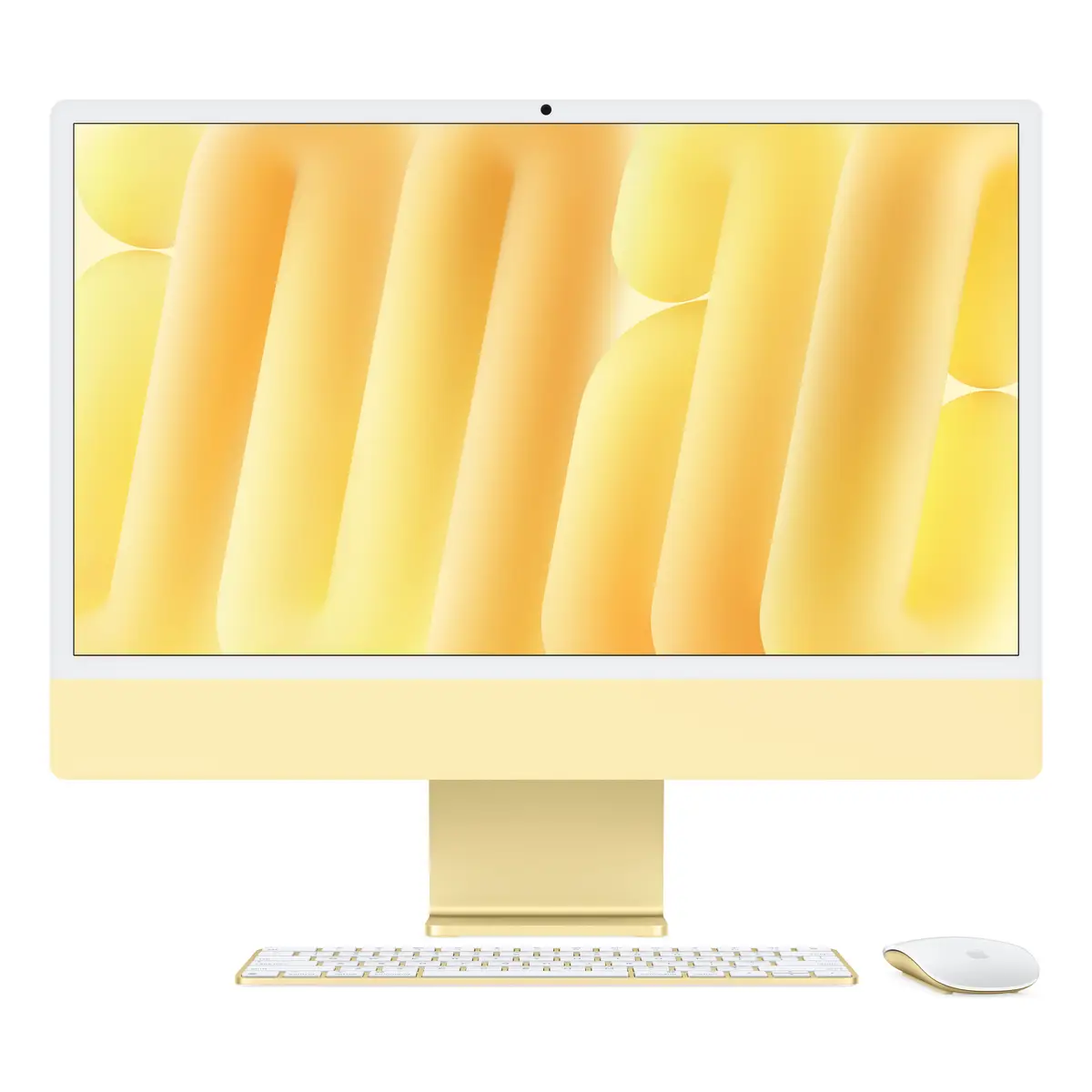 iMac gelb mit Retina 4.5k Display Standardglas Apple M4 8C61cm (24") 24GB RAM 256GB SSD Magic Mouse 2 + Magic Keyboard mit TouchID und Ziffernblock Deutsch