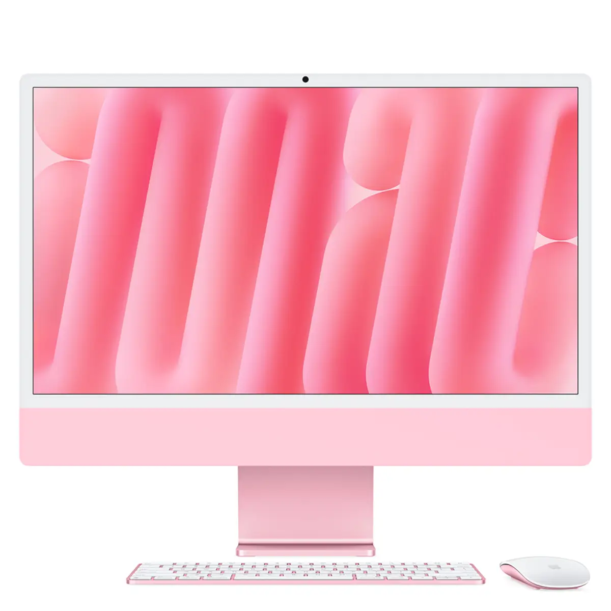 iMac rose mit Retina 4.5k Display Nanotexturglas Apple M4 10C 61cm (24") 24GB RAM 2TB SSD Gigabit Ethernet Magic Mouse 2 + Magic Keyboard mit TouchID und Ziffernblock Deutsch