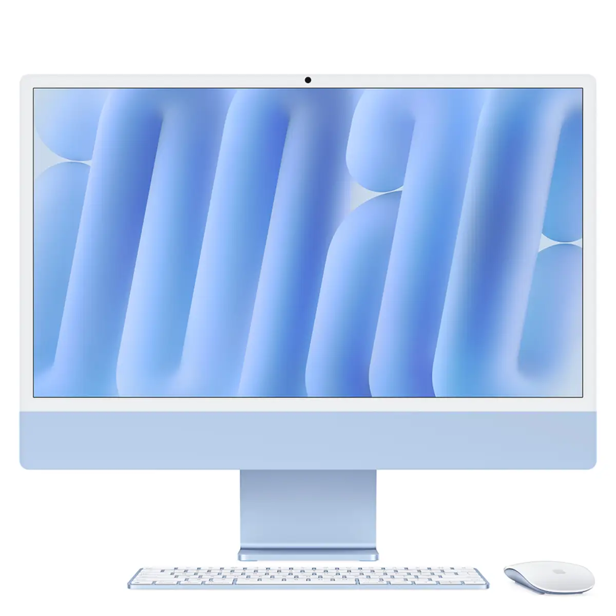 iMac blau mit Retina 4.5k Display Standardglas Apple M4 10C 61cm (24") 16GB RAM 256GB SSD Gigabit Ethernet Magic Mouse 2 + Magic Keyboard mit TouchID und Ziffernblock Deutsch