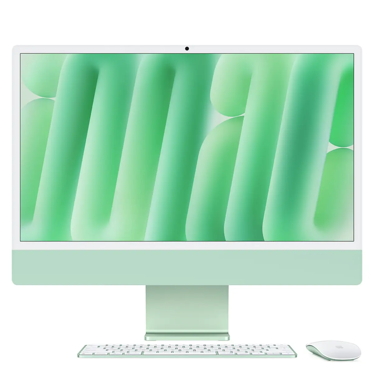 iMac grün mit Retina 4.5k Display Standardglas Apple M4 10C 61cm (24") 16GB RAM 256GB SSD Gigabit Ethernet Magic Mouse 2 + Magic Keyboard mit TouchID und Ziffernblock Deutsch