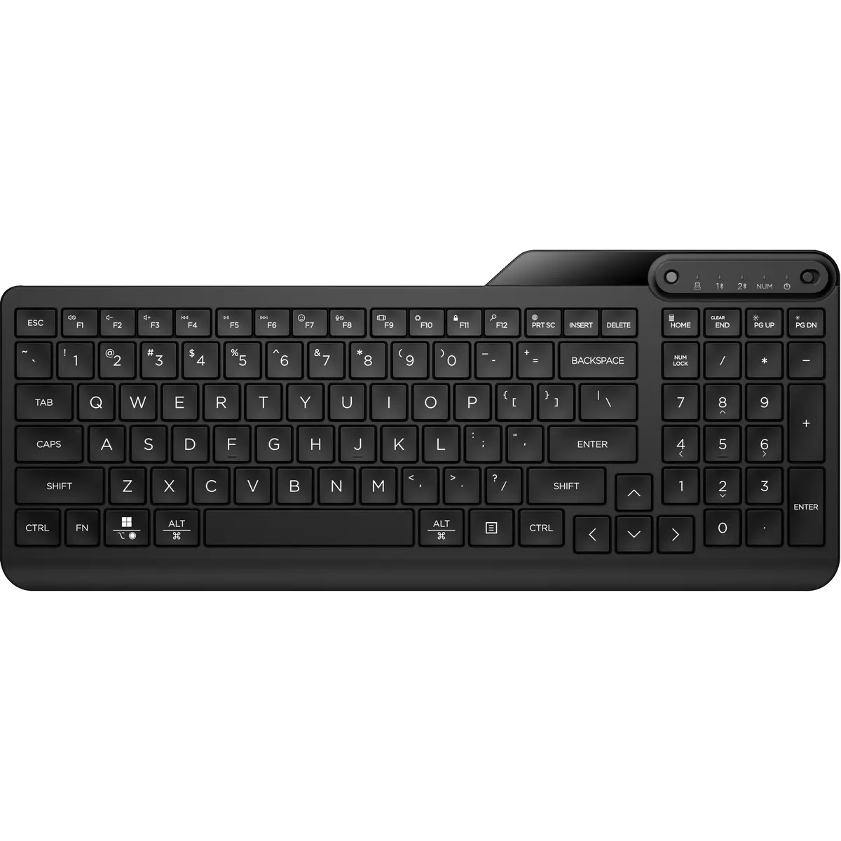 475 Dual-Mode Wireless Keyboard Schwarz Layout Deutsch