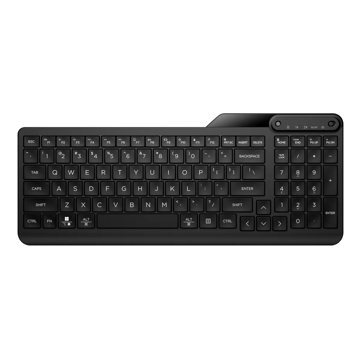 475 Dual-Mode Wireless Keyboard Schwarz Layout Deutsch