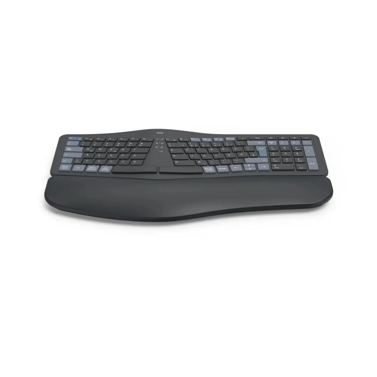 Multi-Device-Tastatur WK-900 Ergo kabellos geteilt LED SW QWERTZ
