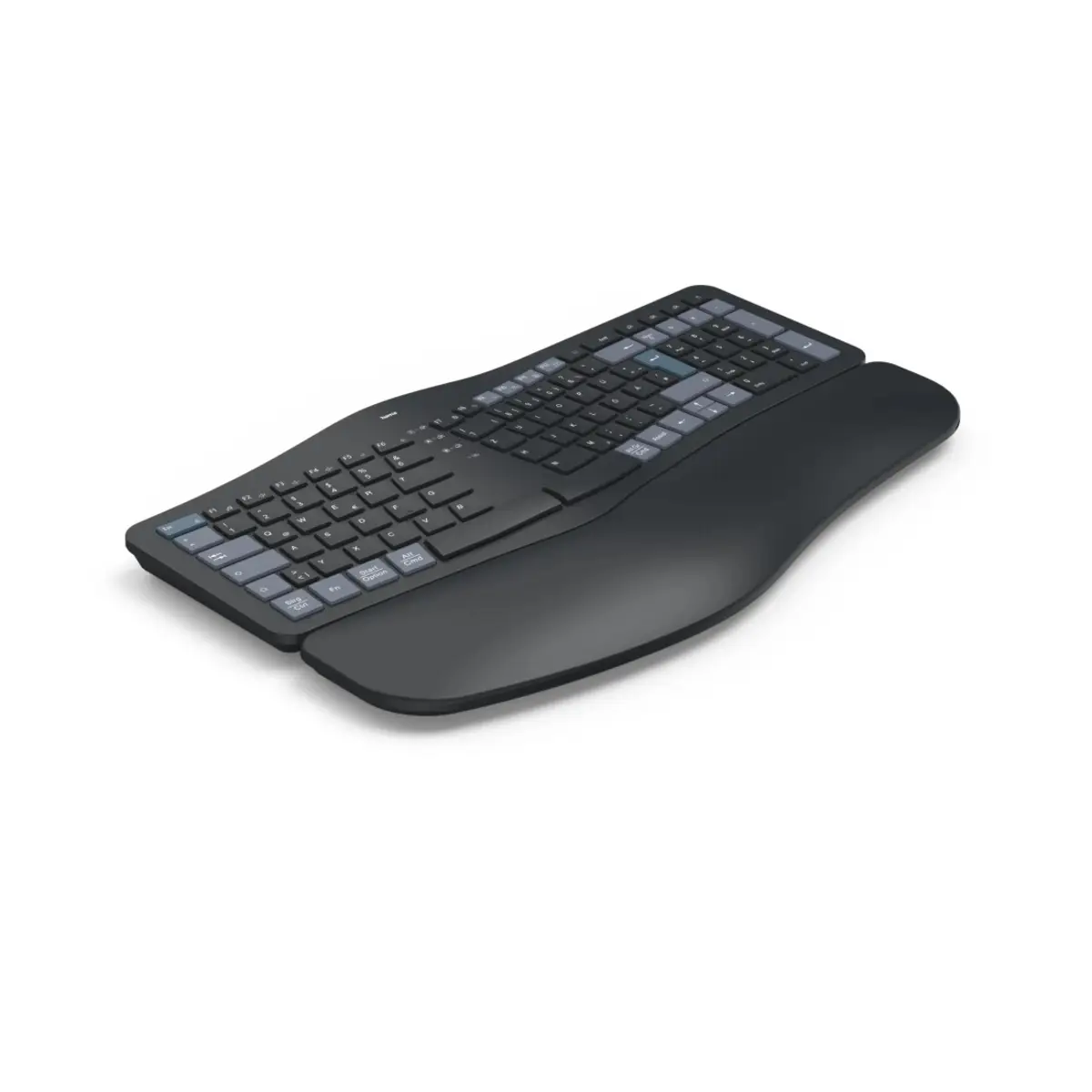 Multi-Device-Tastatur WK-900 Ergo kabellos geteilt LED SW QWERTZ