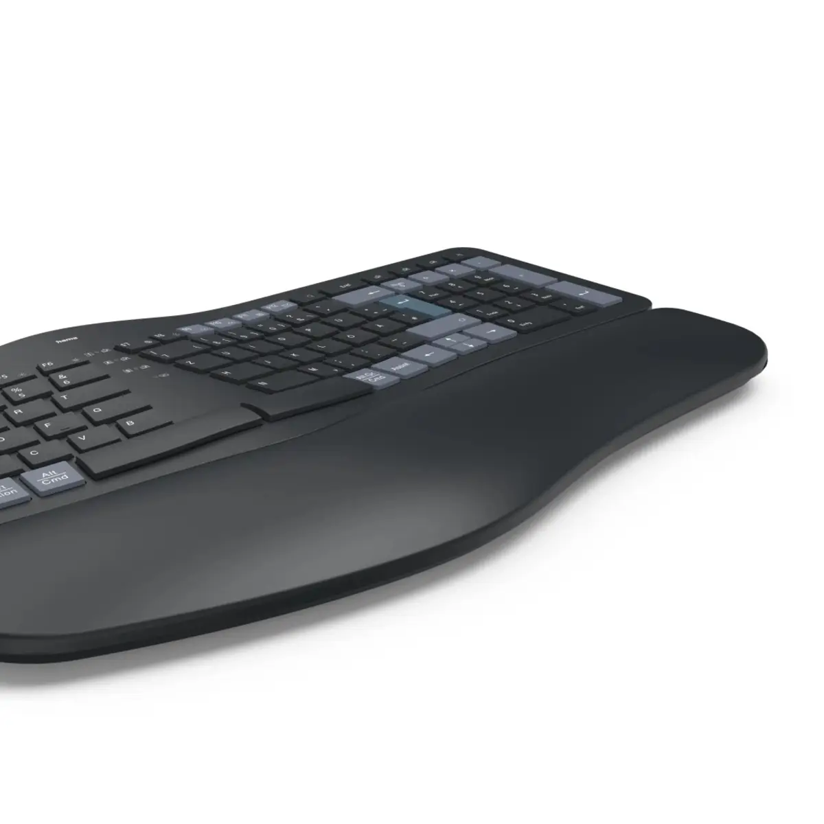 Multi-Device-Tastatur WK-900 Ergo kabellos geteilt LED SW QWERTZ