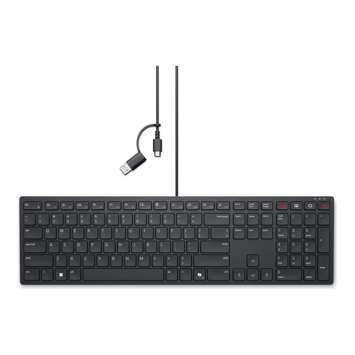 Wired Collaboration Keyboard KB525C Tastatur USB USB-C QWERTZ Deutsch Schwarz mit 3 Jahre Advanced Exchange-Service