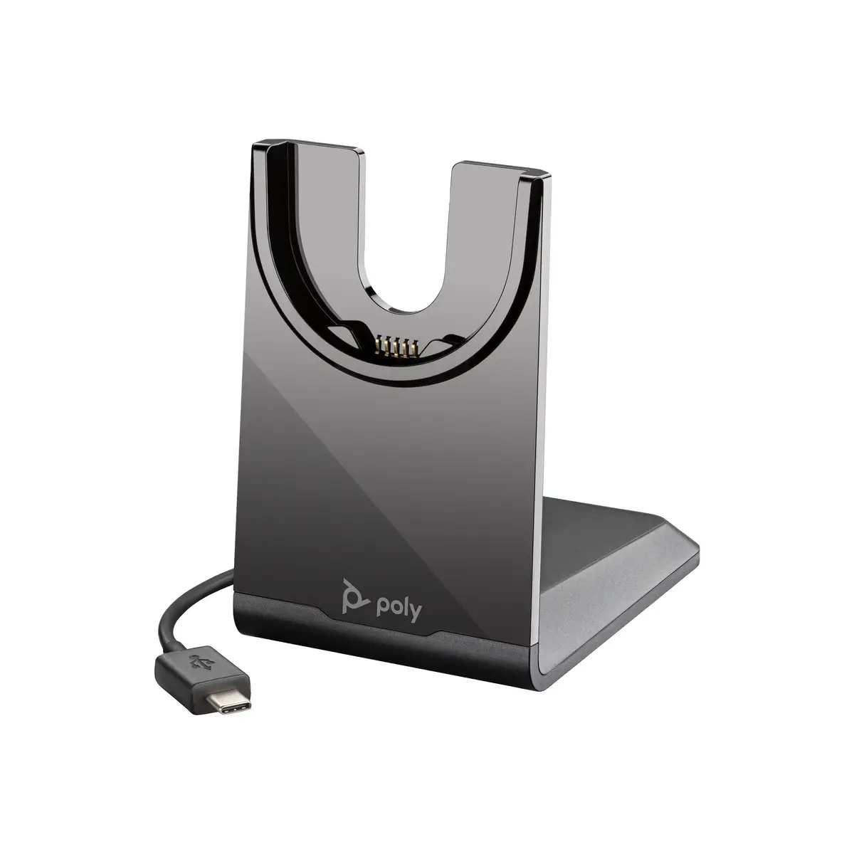 Poly Voyager Focus 2 Headset On-Ear Bluetooth kabellos aktive Rauschunterdrückung Adapter USB-C via Bluetooth Schwarz Zoom Certified