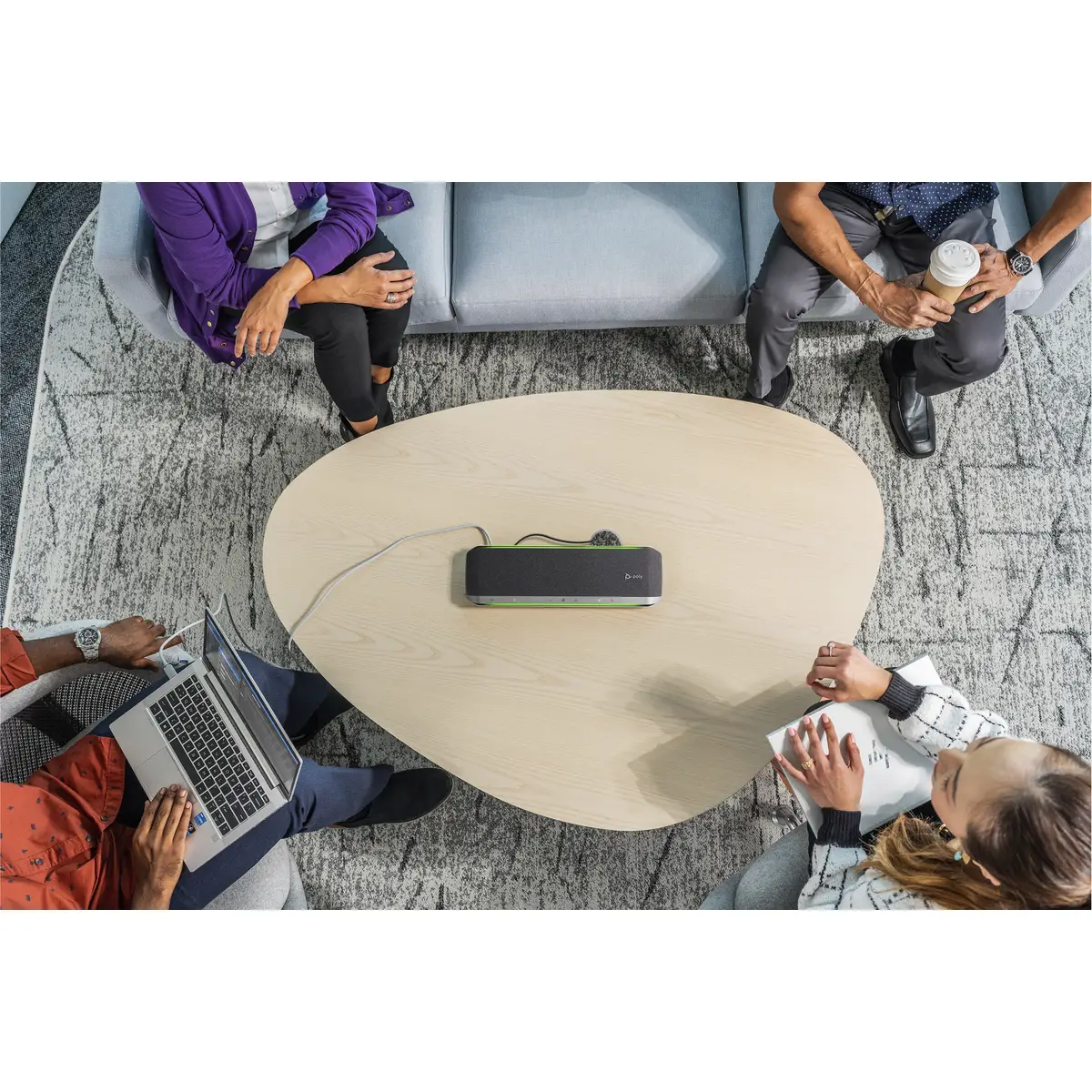 Poly Sync 60 Smarte Freisprecheinrichtung USB/Bluetooth Schwarz/Silber