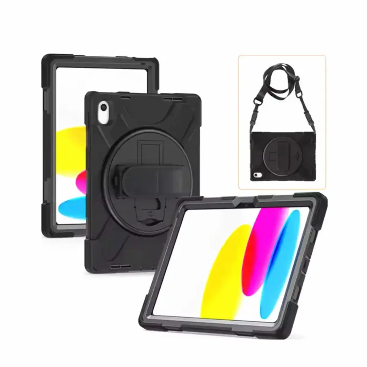 JLC Schwarze Wolverine mit Bildschirm Hülle für Apple iPad 2022 27,7 cm 10,9" Schwarz