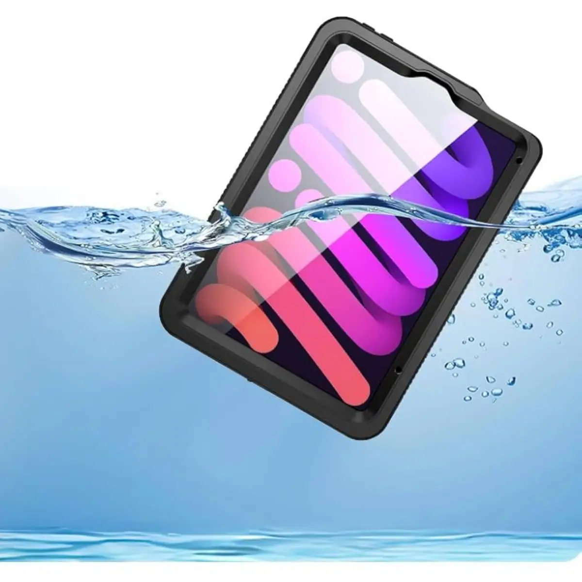 JLC IP68 Wasserdichte Tasche mit 360°-Komplettschutz für Apple iPad Mini 6 21,1 cm 8,3" Schwarz
