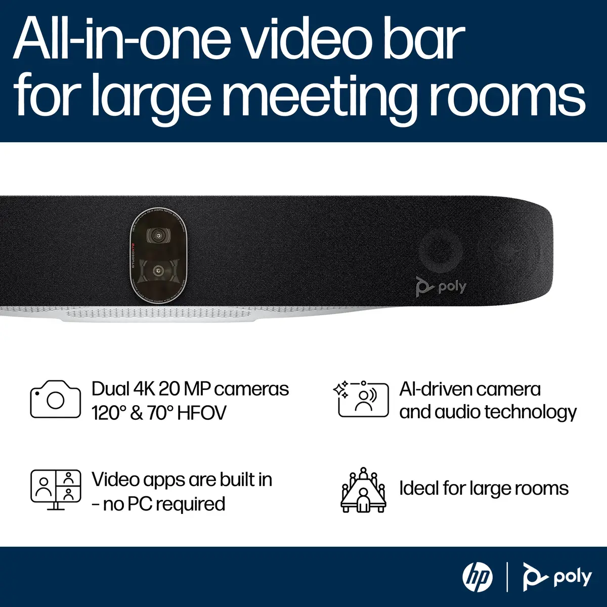 Poly Studio X72 All-In-One Video Bar EU