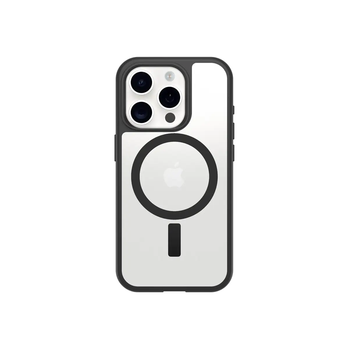 React SeriesHülle für Apple iPhone 16 Pro kompatibel mit MagSafe Black Crystal (transparent/schwarz)