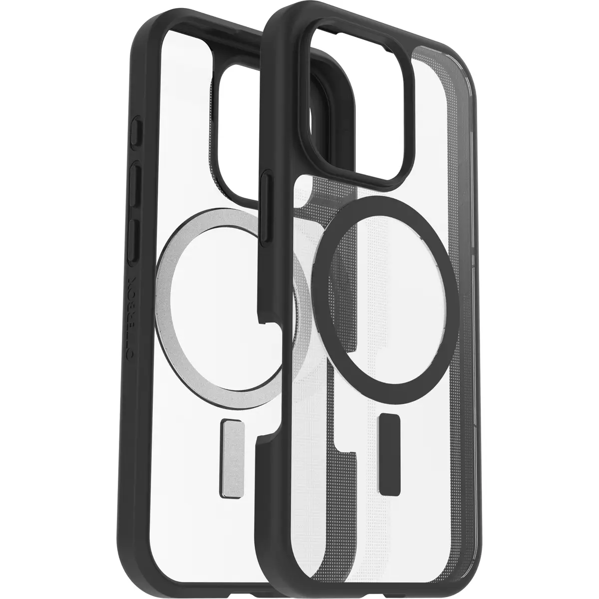 React SeriesHülle für Apple iPhone 16 Pro kompatibel mit MagSafe Black Crystal (transparent/schwarz)
