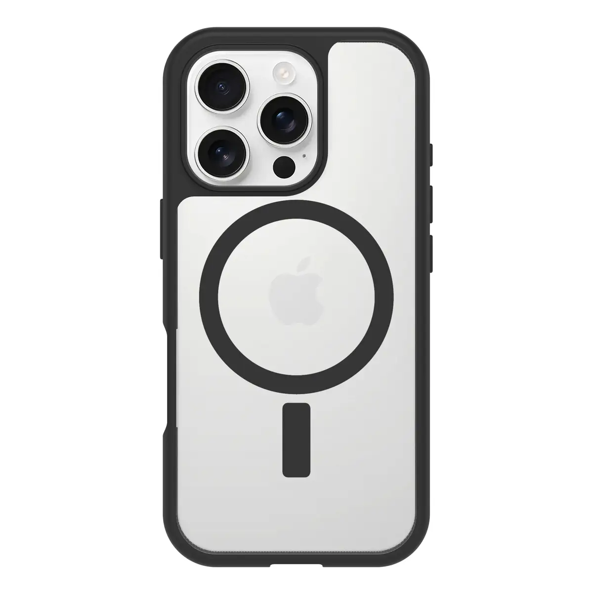 React SeriesHülle für Apple iPhone 16 Pro kompatibel mit MagSafe Black Crystal (transparent/schwarz)