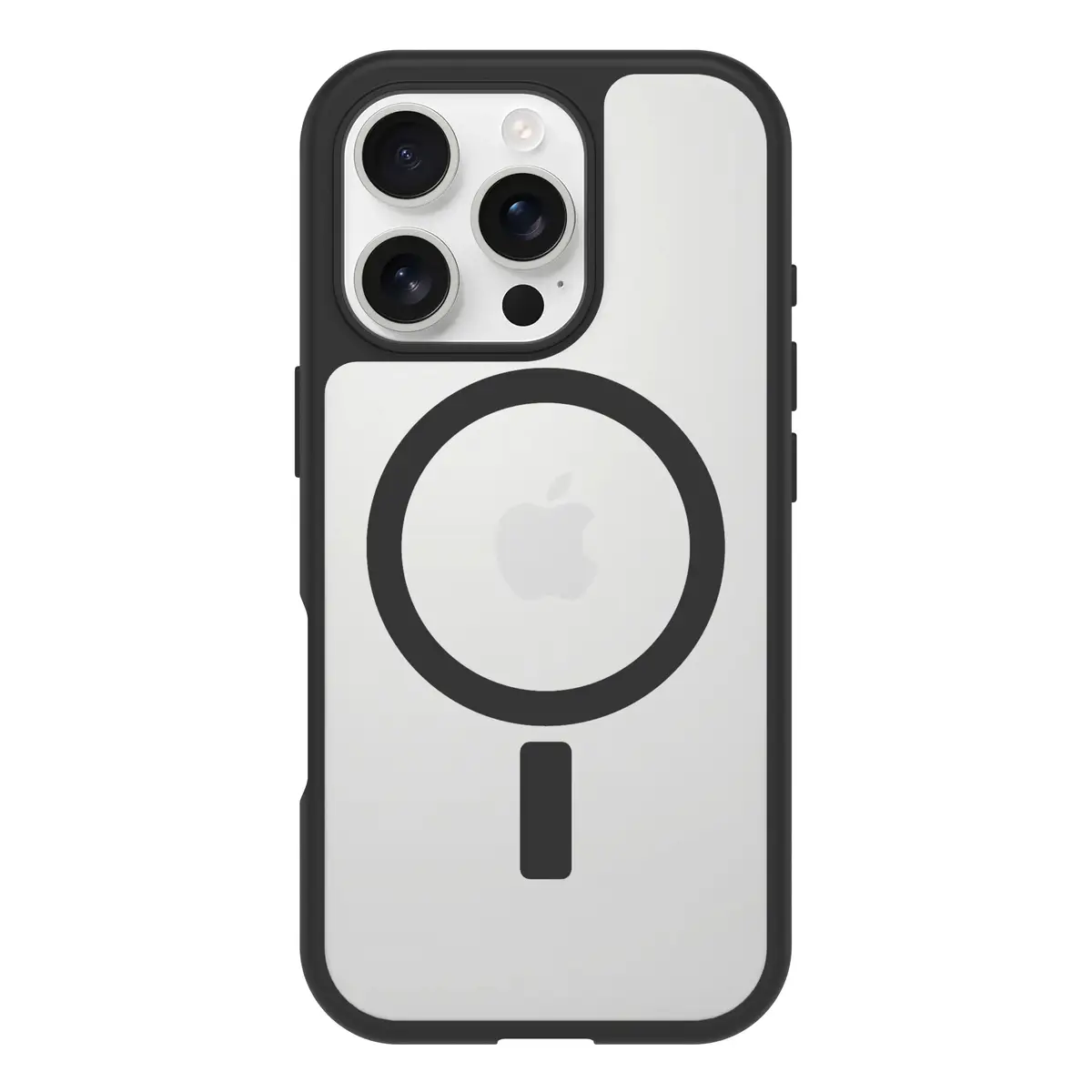 React SeriesHülle für Apple iPhone 16 Pro kompatibel mit MagSafe Black Crystal (transparent/schwarz)