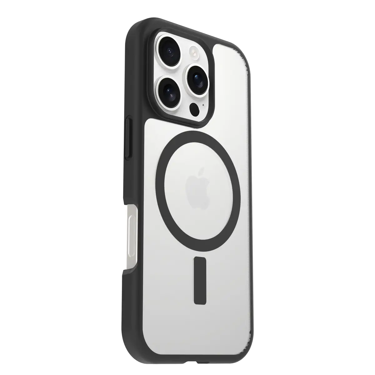 React SeriesHülle für Apple iPhone 16 Pro kompatibel mit MagSafe Black Crystal (transparent/schwarz)