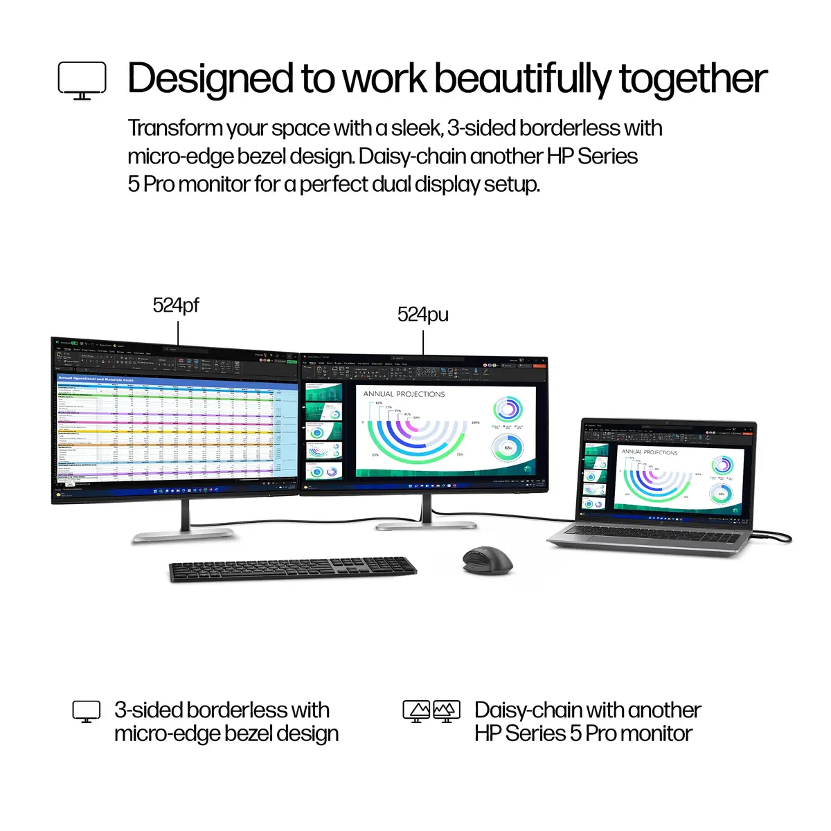 Series 5 Pro Serie 5 Pro 23,8-Zoll-FHD-USB-C-Monitor – 524pu, 60,5 cm (23.8"), 1920 x 1080 Pixel, Full HD, LCD, 5 ms, Schwarz, Silber