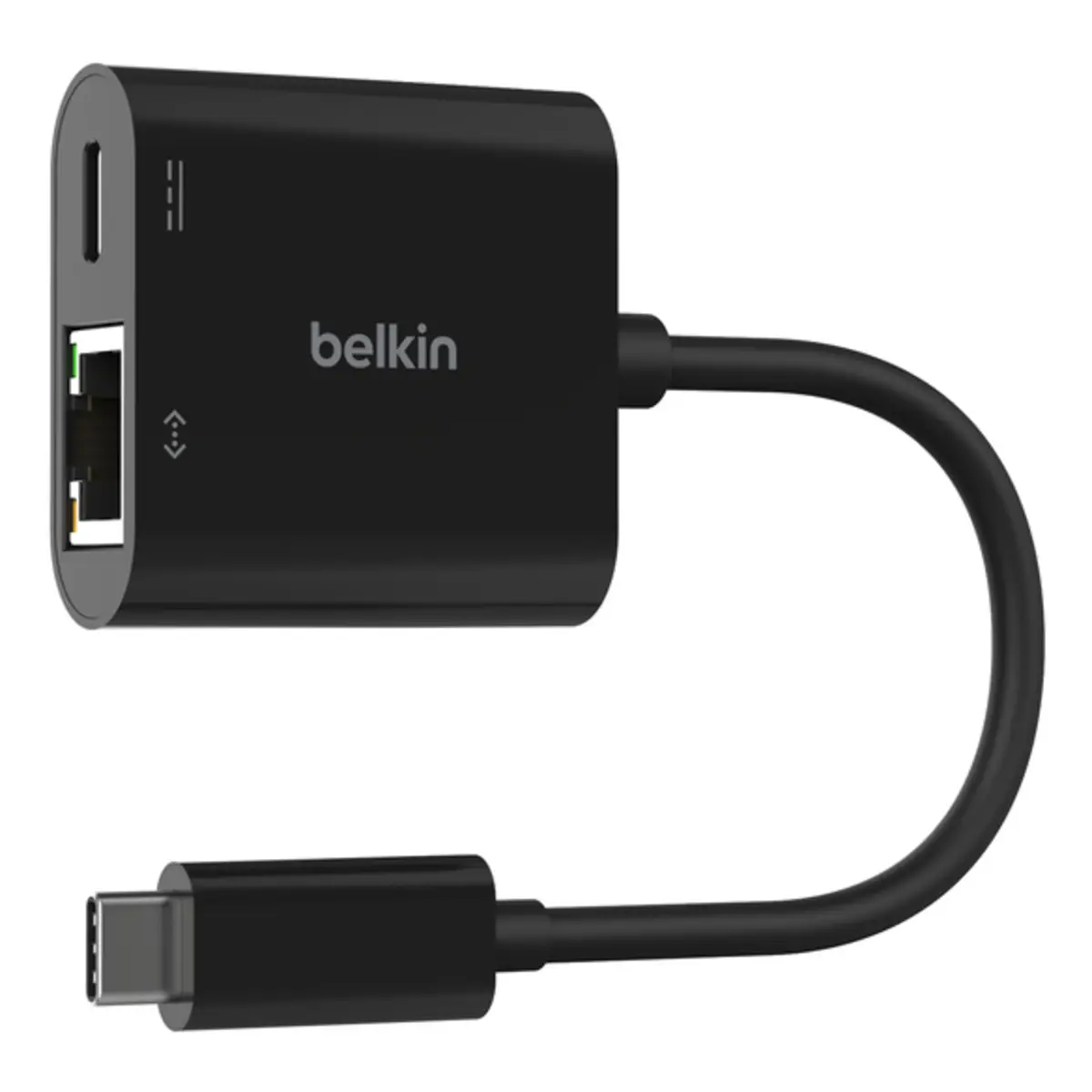 Netzwerkadapter USB-C Gigabit Ethernetx1 + USB-C (nur Spannungsversorgung) Schwarz