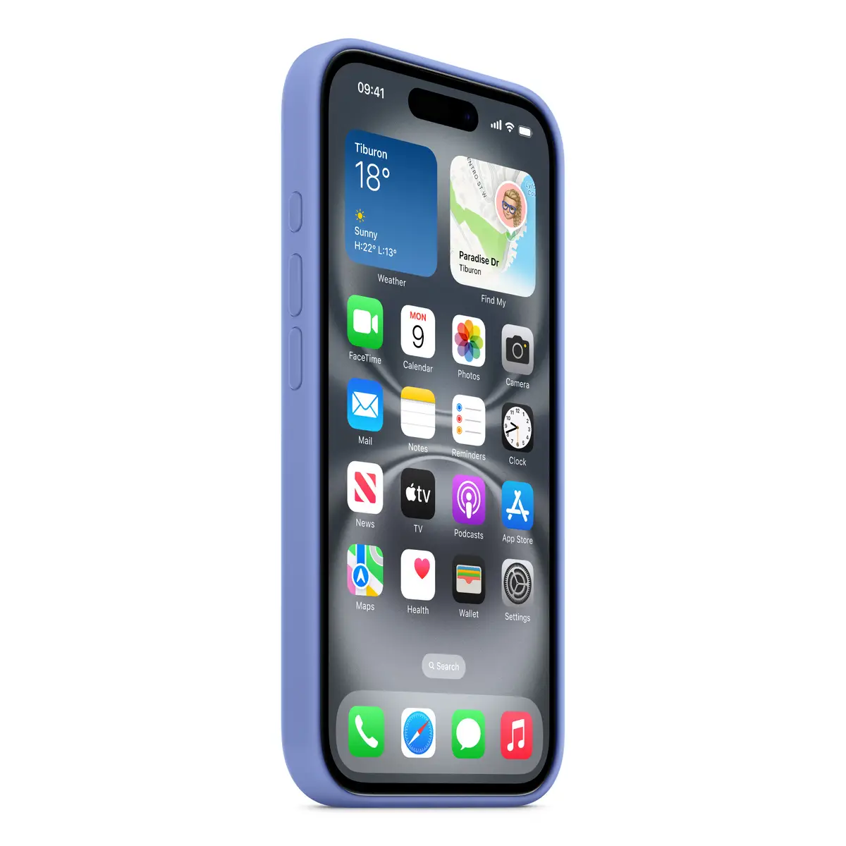 Silikon Case mit MagSafe für iPhone 16 Veilchen