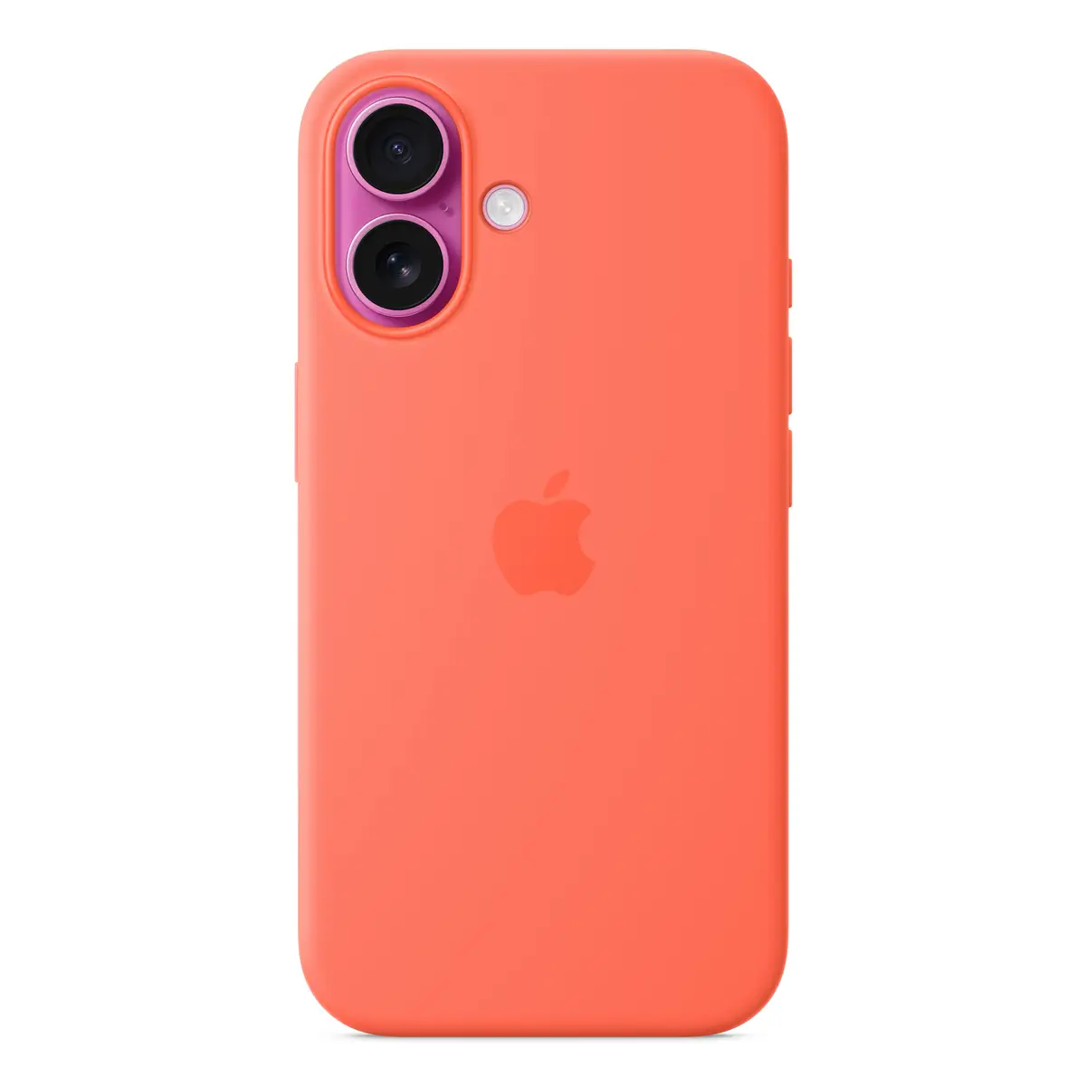 Silikon Case mit MagSafe für iPhone 16 Mandarine