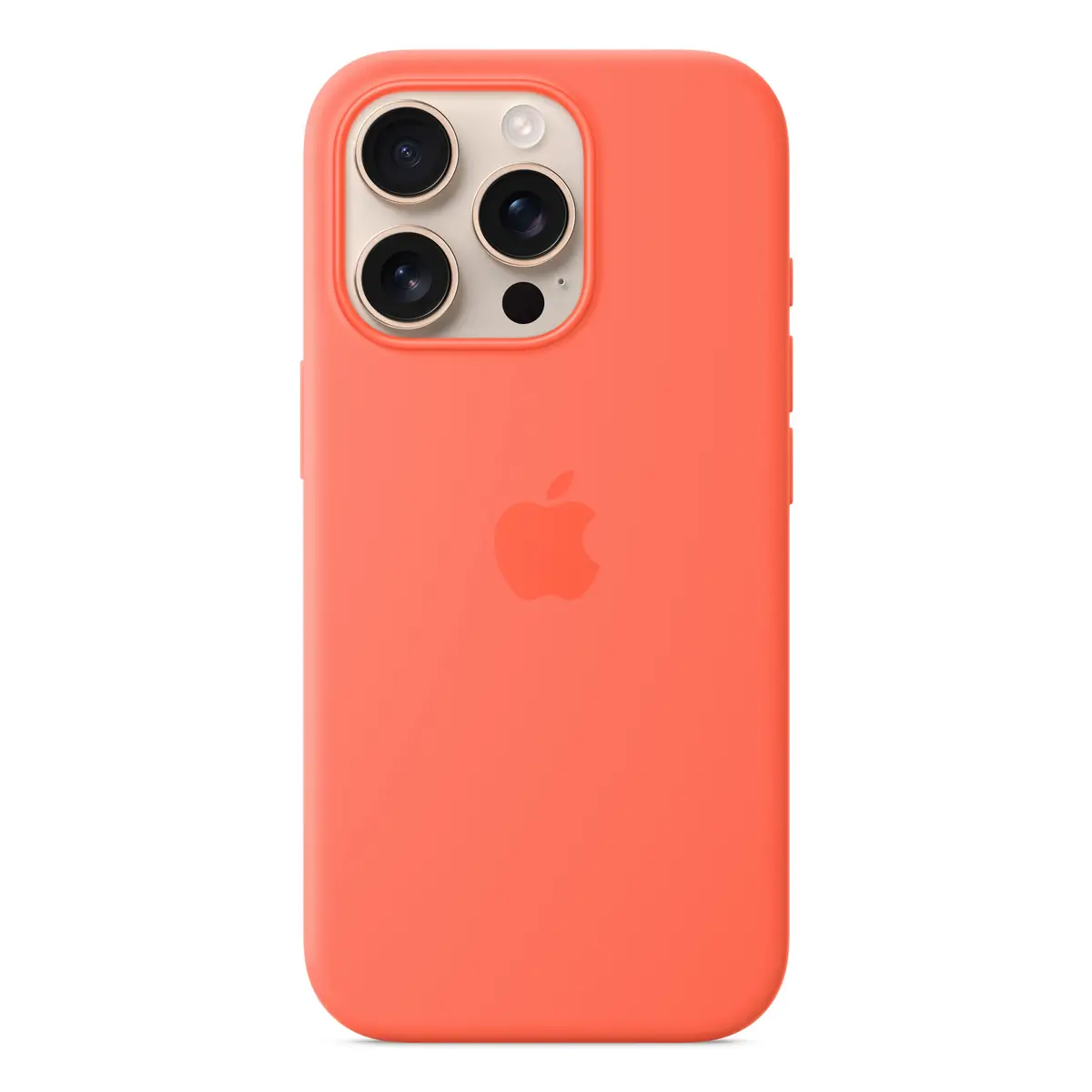 Silikon Case mit MagSafe für iPhone 16 Pro Mandarine