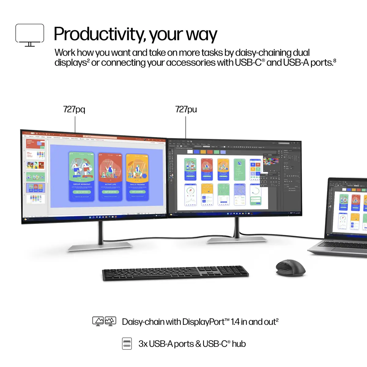 Series 7 Pro Serie 7 Pro 27 Zoll QHD-Monitor – 727pq, 68,6 cm (27"), 2560 x 1440 Pixel, Quad HD, LCD, 5 ms, Schwarz
