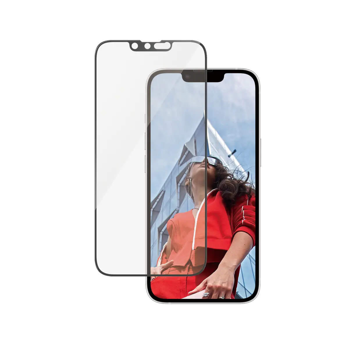 Bildschirmschutz für Handy Rahmenfarbe schwarz