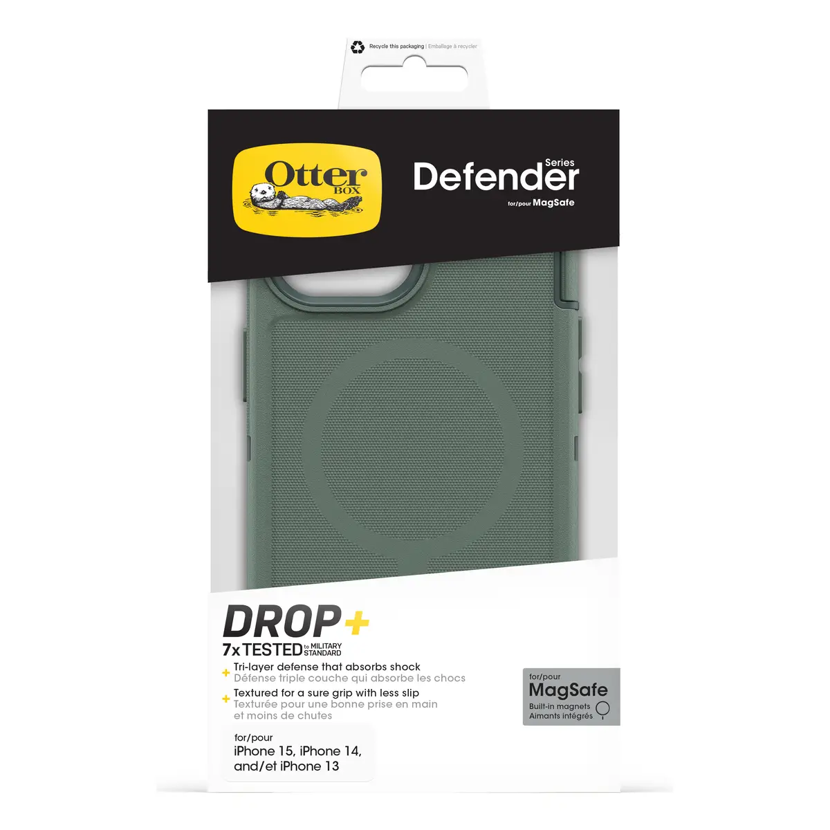 Schutzhülle für Apple iPhone 13 14 15 kompatibel mit MagSafe forest ranger (green)
